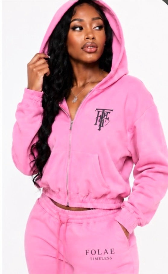 FOLAÉ Timeless Pink Hoodie Tracksuit Set — Coming Soon