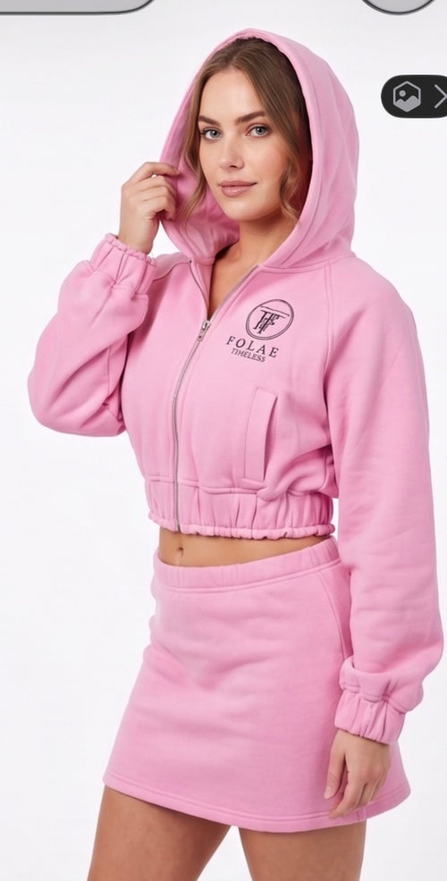 FOLAÉ Timeless Pink Hoodie & Skirt Set — Coming Soon