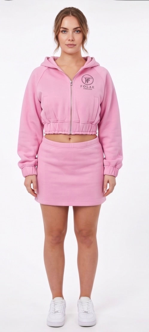 FOLAÉ Timeless Pink Hoodie & Skirt Set — Coming Soon